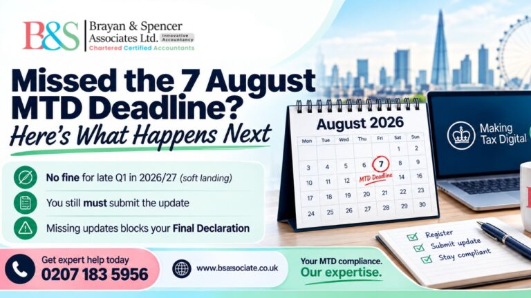 Sole trader reviewing HMRC Making Tax Digital quarterly update deadline on laptop